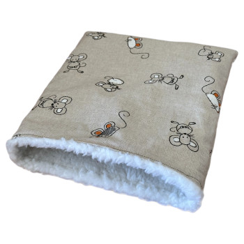 Linen Mice Cuddle Pouch