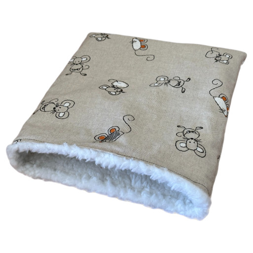 Linen Mice Cuddle Pouch