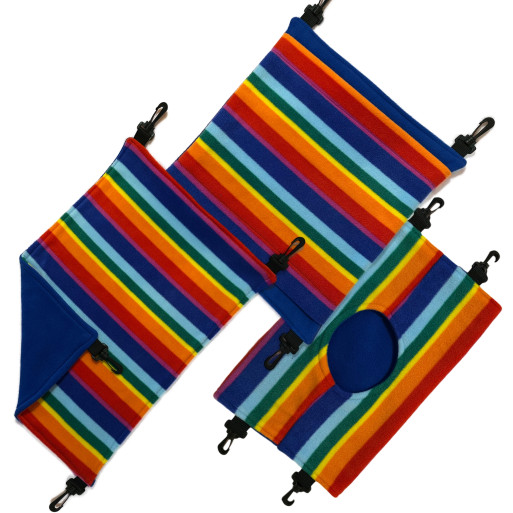 Hammock set - Rainbow Stripes blue