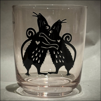 Cuddly Rats Glass tumbler
