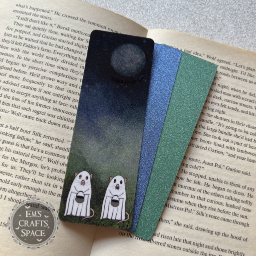 Handmade Ghost Rat Friends Bookmark!