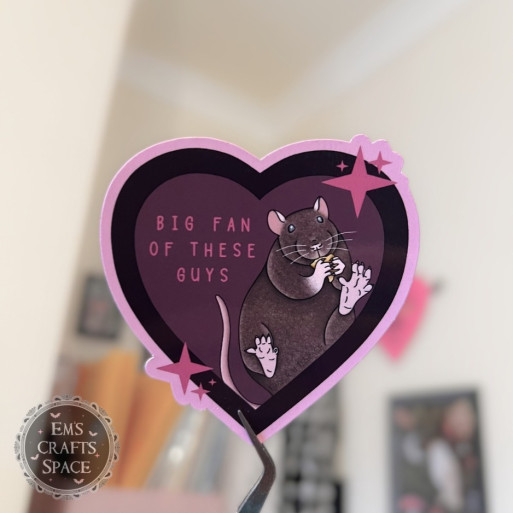 Big Fan of Rats sticker