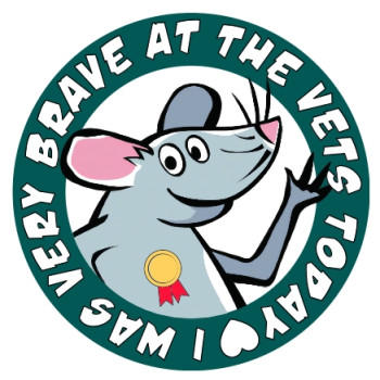"Brave at the vets" Rat badge